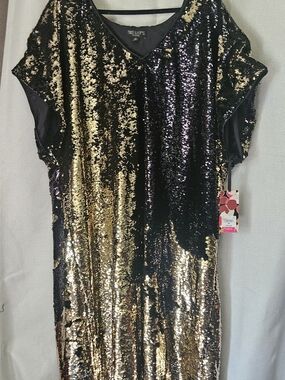 jcpenney black gold dress | Dresses | Classy Little 40 Inches Color:Silver/Ivory Maxi dress with cotton blend Embroidered Floral Black Short